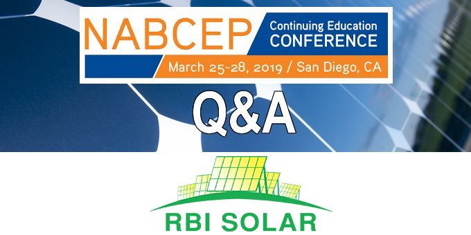 Q&A with RBI Solar, The NABCEP Continuing Education Conference